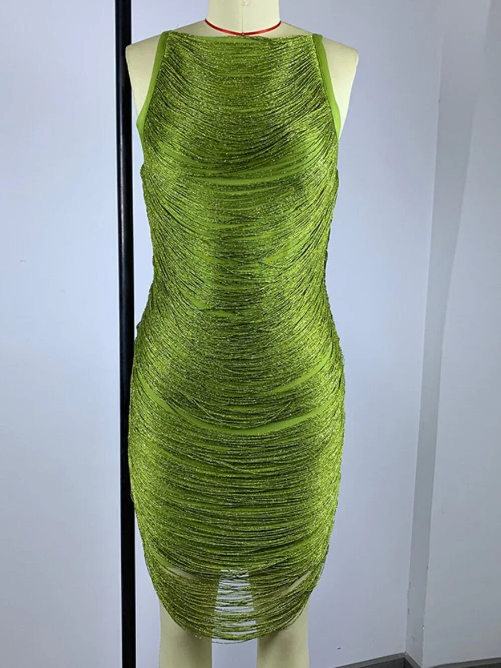 Fringe Sleeveless Bodycon Party Mini Dress
